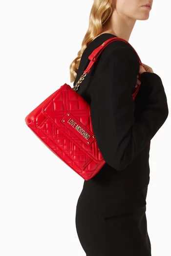 حقيبة كتف صغيرة مبطّنة جلد صناعي