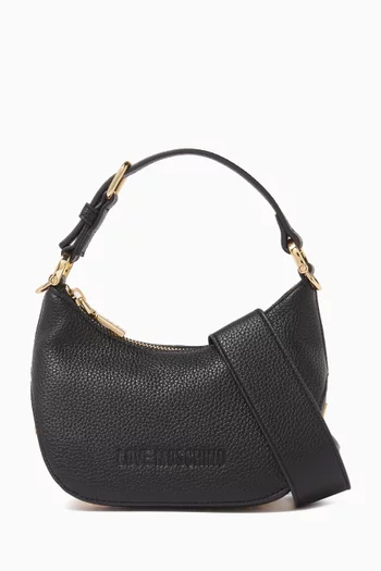 Small Shoulder Bag in Grained Faux Leather
