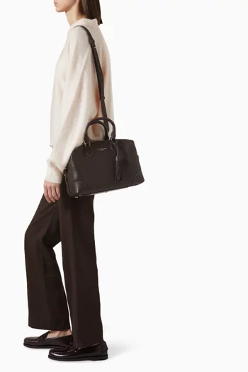 حقيبة هدسون بيد علوية جلد حبيبي