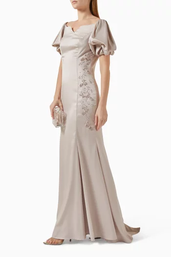 Embellished Dress in Crepe