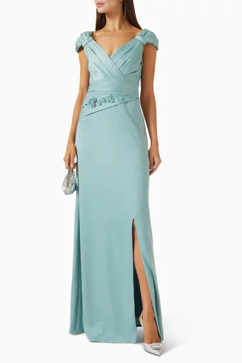 Embellished Dress in Crepe
