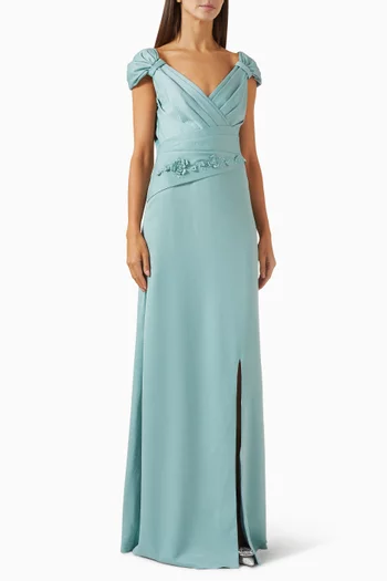 Embellished Dress in Crepe