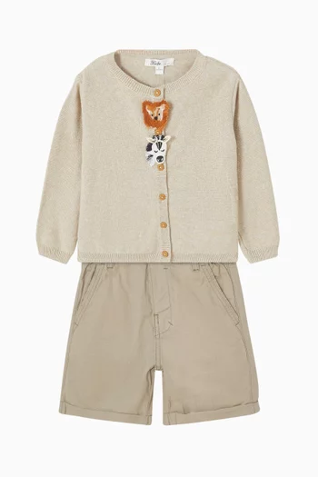 Billie Novelty Cardigan in Organic-cotton
