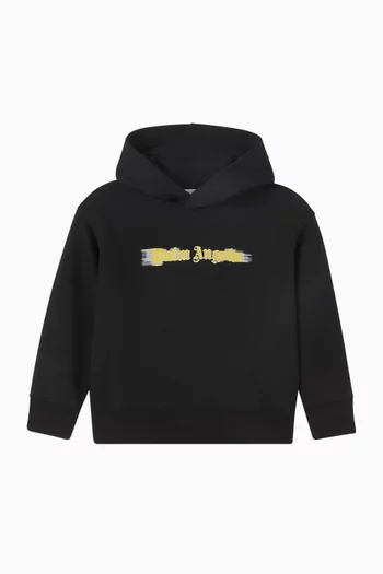 Blurred Logo Hoodie in Cotton
