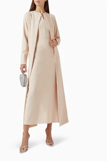 Midi Dress & Jacket Set in Crepe