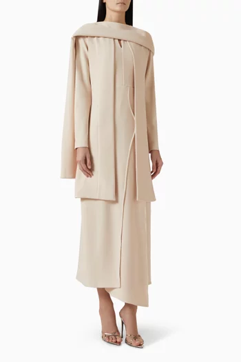 Maxi Dress & Jacket Set in Crepe