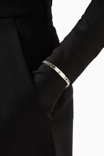 Unused Large Kelly Gourmette Bracelet in Metal