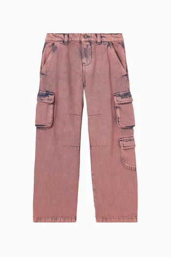 Overdye Cargo Jeans in Denim