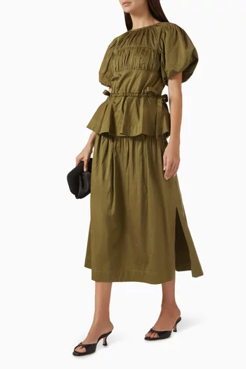 Josie Midi Skirt in Organic-cotton