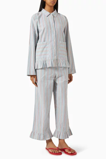 Florie Frill Pyjama Set in Organic-cotton