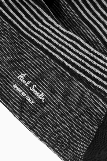 Lenny Striped Socks in Cotton Blend