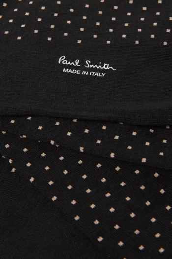Polka-dot Socks in Cotton-knit