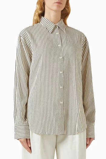 Peri Striped Fluid Shirt in Lyocell Blend