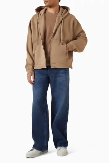 كنزة بغطاء رأس وسحّاب قطن