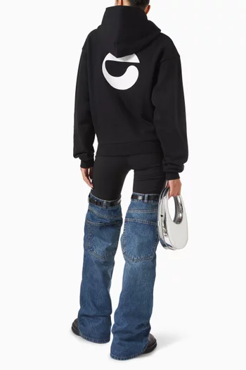 كنزة بغطاء رأس بقصة كلاسيكية مزيج قطن عضوي