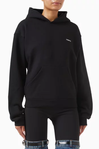 كنزة بغطاء رأس بقصة كلاسيكية مزيج قطن عضوي