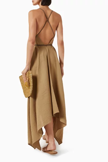 Yatzil Maxi Dress in Artisanal Cotton