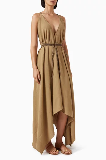 Yatzil Maxi Dress in Artisanal Cotton