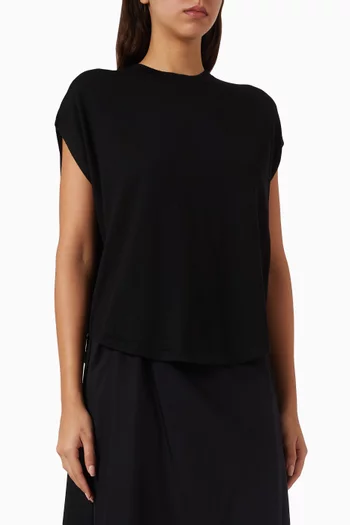 Circle-Cut Top in Merino Wool