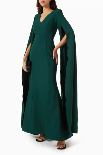 Sculpted Harmony Waterfall Gown