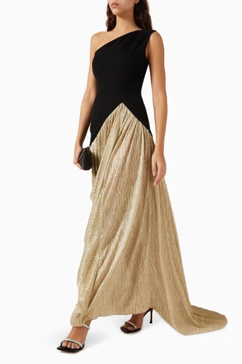 Asymmetrical Grace Draped Maxi Dress