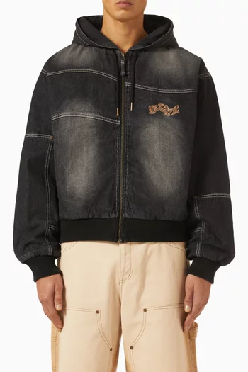 Hooded Utility Jacket in Cotton Twill