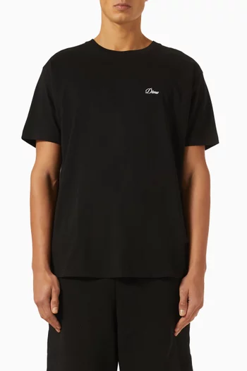 Cursive Small Logo T-shirt in Cotton