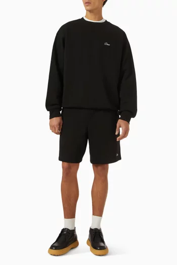 Cursive Small Logo Crewneck Sweatshirt in Cotton