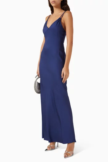 Kiro Maxi Dress in Matte Viscose Twill
