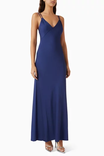 Kiro Maxi Dress in Matte Viscose Twill