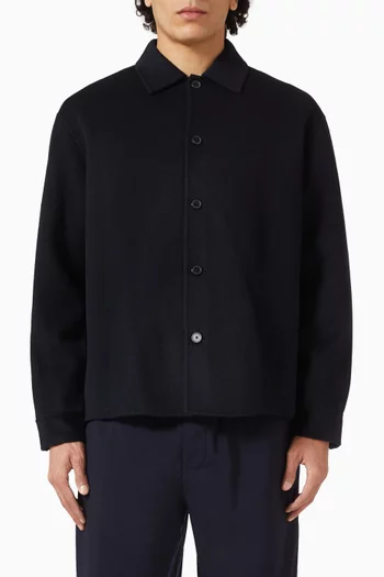 قميص بنمط جاكيت بوجهين صوف