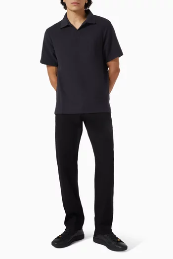 Jacquard Polo Shirt in Cotton