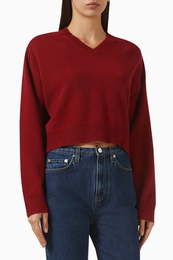 سترة انزور بقصة مربعة كشمير