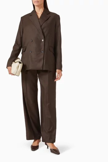 بنطال سبيرو بقصة ساق مستقيمة صوف