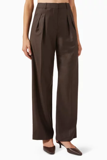 بنطال سبيرو بقصة ساق مستقيمة صوف