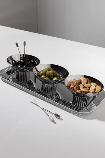 Striations Bowls in Stainless Steel, Set of 3