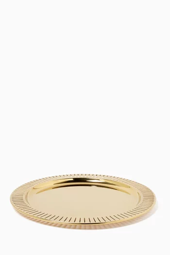 صينية تقديم مستديرة بتجويفات بارزة الملمس