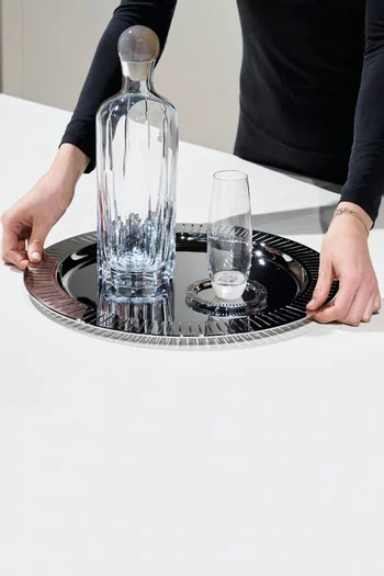 صينية تقديم مستديرة بتجويفات بارزة الملمس