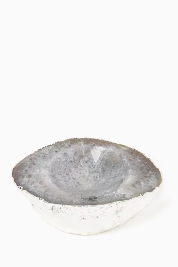 Cascita Bowl in Agate & Silver