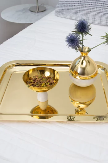 صينية هوسبيتاليتي مزينة بأحجار كريمة