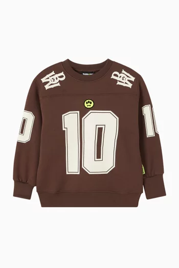 سويت شيرت بطبعة جيرسيه صوف قطني