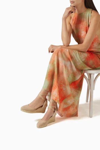 حذاء إسبادريل كارنيا بكعب ويدج 70 مم كتان