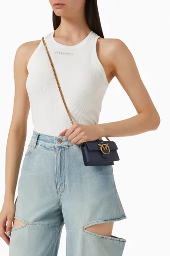 Micro Love Shoulder Bag in Leather