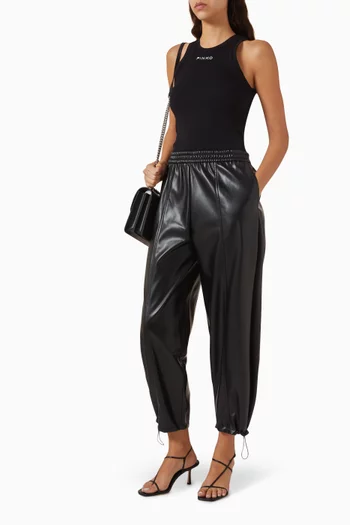 Spezia Balloon Pants in Faux Leather