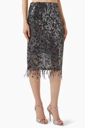 Passaparola Embellished Fringe Skirt