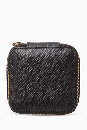 Medium Square Trinket Case in Panama Leather