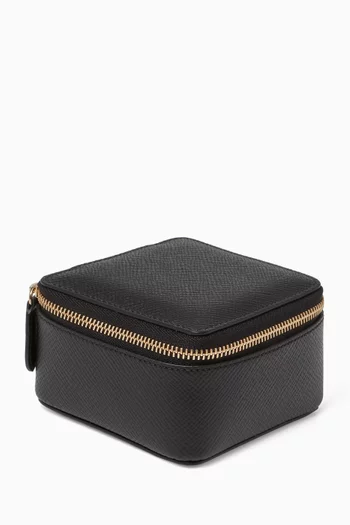 Medium Square Trinket Case in Panama Leather
