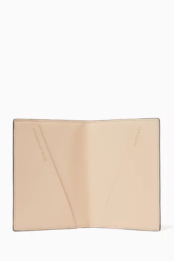 Leopard-print Passport Cover in Panama Leather