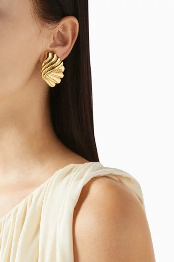 Irina Clip-on Earrings in 22kt Gold-plated Brass
