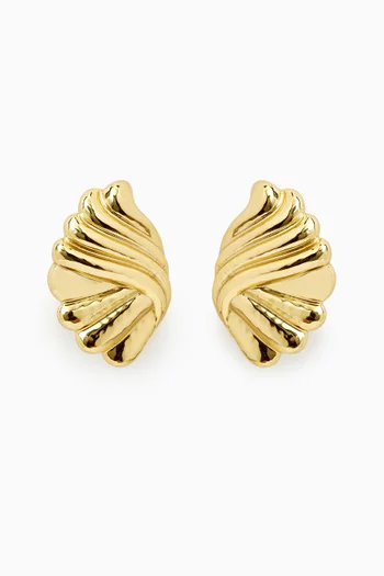 Irina Clip-on Earrings in 22kt Gold-plated Brass